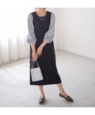 【エニー/ANY】の【洗濯機可能】コンビネーションワンピース ブラック×ストライプ|ID: prp329100004704677 ipo3291000000033974041