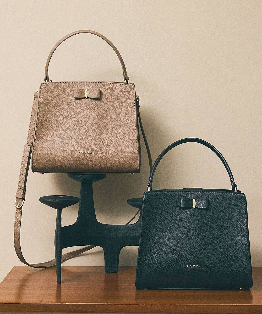 【トッカ/TOCCA】の【大人百花掲載】T-MARGO LEATHER MINIBAG ミニバッグ 人気、トレンドファッション・服の通販 founy(ファニー) 　ファッション　Fashion　レディースファッション　Fashion for Women　バッグ　Bags　コンパクト　Compact, Small Size　シンプル　Simple, Minimal　ジップ　Zip, Zipper　財布　Wallet, Purse　雑誌　Magazine, Fashion Magazine　トレンド　Trend, Trending Now　フォルム　Silhouette, Form　ポケット　Pocket, Pocket Detail　モチーフ　Motif, Design Theme　リボン　Ribbon, Bow　リュクス　Luxury, Elegant, High-End, Chic　A/W・秋冬　Autumn/Winter　冬　Winter / This Winter　2024年　2024　エレガント 上品　Elegant　セレモニー　Ceremony　2024-2025秋冬・A/W　Autumn/Winter 2024–25 AW24–25　 other-1|ID: prp329100004704691 ipo3291000000033974101