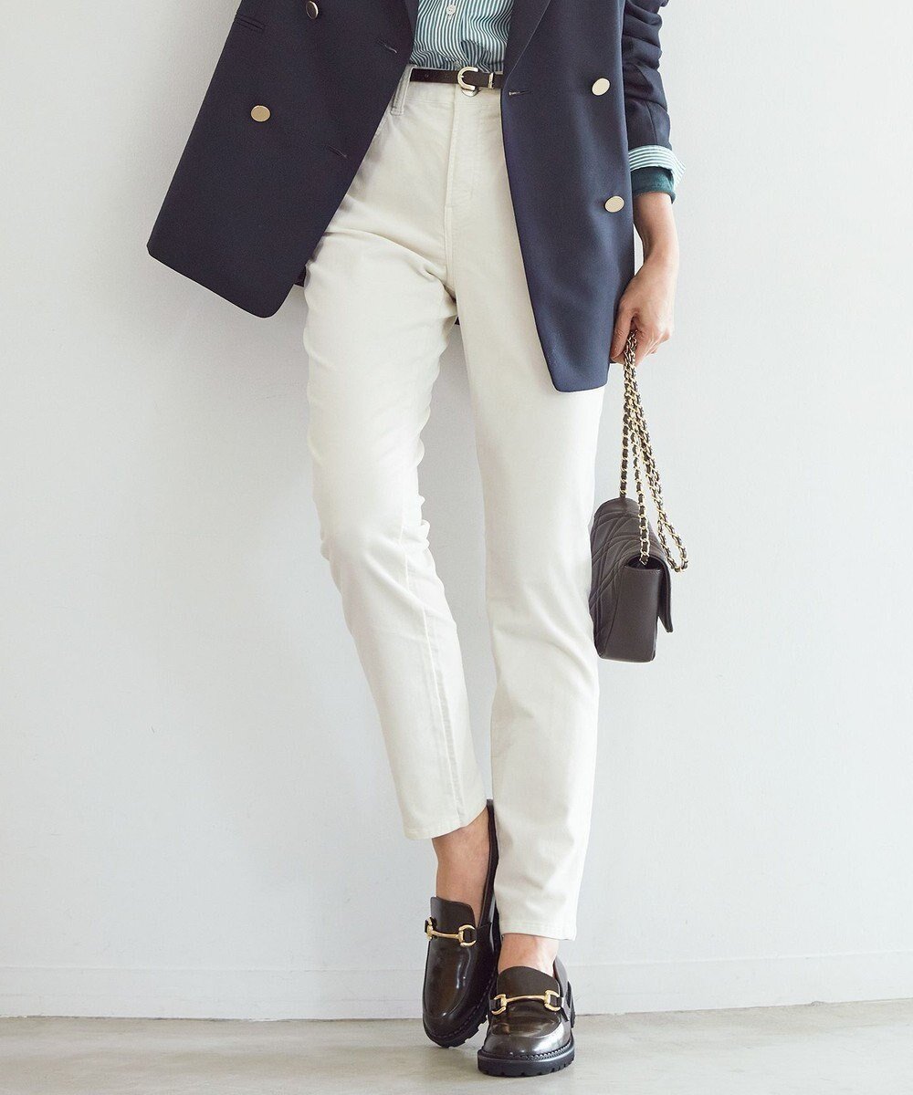 【23区/NIJYUSANKU】の【洗える】23区DENIM ベルベットストレッチ スキニーパンツ インテリア・キッズ・メンズ・レディースファッション・服の通販 founy(ファニー)  ファッション Fashion レディースファッション Fashion for Women パンツ Pants & Trousers エレガント 上品 Elegant 洗える Machine Washable ストレッチ Stretch, Stretchy Fabric デニム Denim, Jeans Material 定番 Standard, Basic Item 人気 Popular, Best Seller ベルベット Velvet, Velvety ワイド Wide, Wide Fit A/W・秋冬 Autumn/Winter 冬 Winter / This Winter 2023年 2023 2023-2024秋冬・A/W Autumn/Winter 2023–24 AW23–24 オフホワイト|ID: prp329100004704708 ipo3291000000034308684