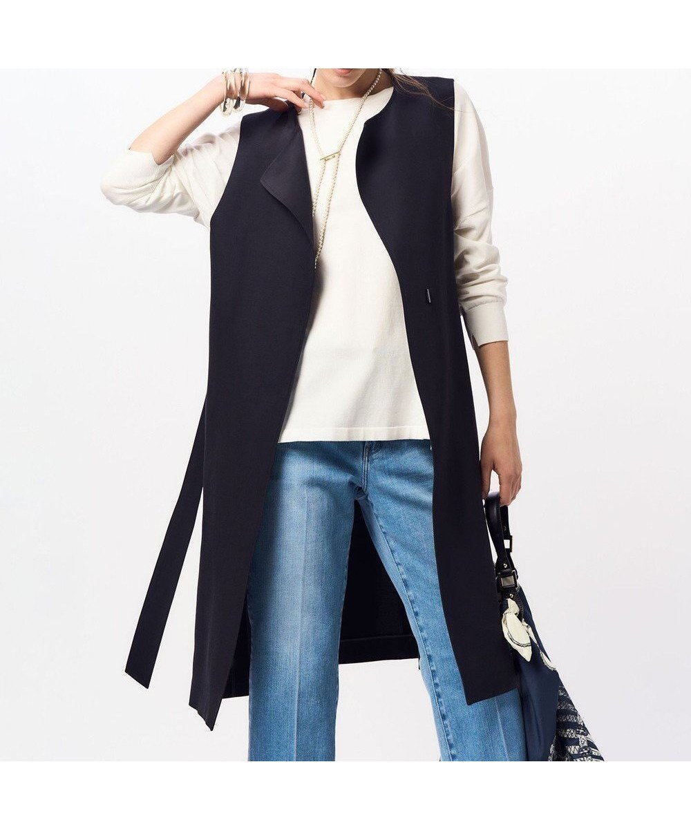 【23区/NIJYUSANKU】のハイカウントライトクロス ジレ インテリア・キッズ・メンズ・レディースファッション・服の通販 founy(ファニー) 　ファッション　Fashion　レディースファッション　Fashion for Women　アウター　Coat / Outerwear Collection　レディースジャケット・軽アウター　Jackets　春　Spring　シンプル　Simple, Minimal　ジャケット　Jacket, Outerwear　スリット　Slit, Slit Detail　セットアップ　Set-Up, Coordinated Outfit　トレンド　Trend, Trending Now　S/S・春夏　SS, Spring/Summer, Warm Season　おすすめ　Recommended / Our Picks　夏　Summer　2024年　2024　2024春夏・S/S　Spring/Summer 2024 SS24　エレガント 上品　Elegant　ネイビー系|ID: prp329100004704710 ipo3291000000036279418