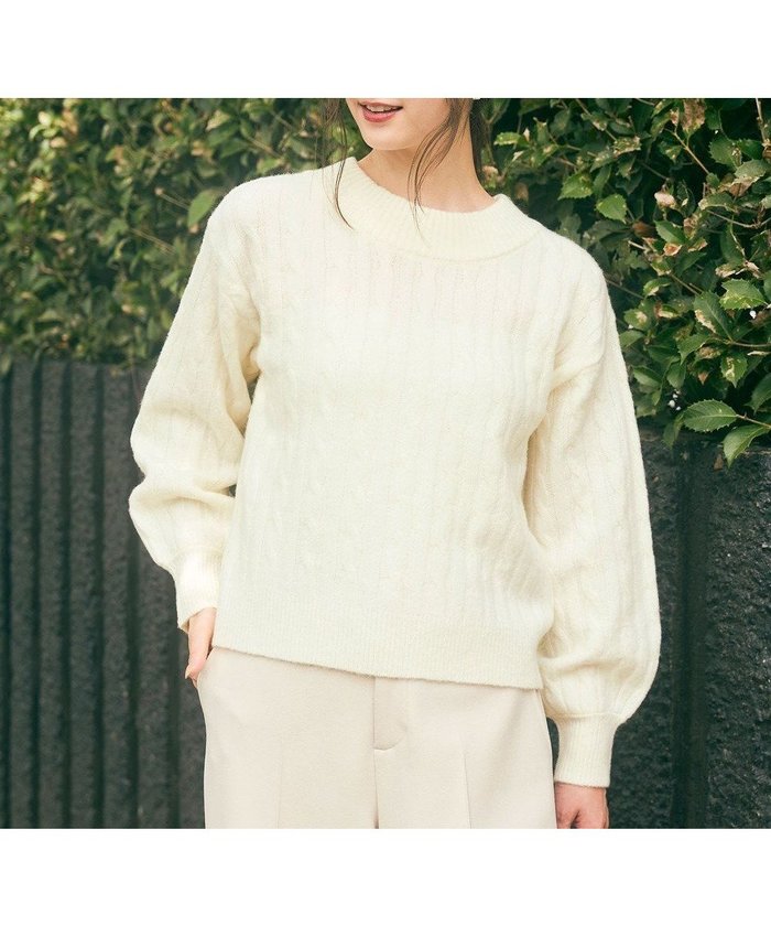 【エニィ スィス/any SiS】の【洗える】ケーブルAir ニット インテリア・キッズ・メンズ・レディースファッション・服の通販 founy(ファニー) https://founy.com/ ファッション Fashion レディースファッション Fashion for Women トップス・カットソー Cut & Sew Tops ニット Knit Tops & Sweaters コンパクト Compact, Small Size スリーブ Sleeve, Long Sleeve / Short Sleeve セーター Sweater, Knitwear フェミニン Feminine, Girly 洗える Machine Washable A/W・秋冬 Autumn/Winter |ID: prp329100004704712 ipo3291000000034105101