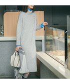 【23区/NIJYUSANKU】の【洗える】ウールカシミヤ タートルネック ニットワンピース ライトグレー系|ID: prp329100004704717 ipo3291000000033974254