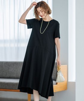 【23区/NIJYUSANKU】 【洗える】ドライコットンジャージー イレギュラーヘムワンピース人気、トレンドファッション・服の通販 founy(ファニー) ファッション Fashion レディースファッション Fashion for Women ワンピース Dresses イレギュラーヘム Irregular Hem 春 Spring 洗える Machine Washable シルケット Silket, Silky Cotton シンプル Simple, Minimal フレア Flare, Flared 半袖 Short Sleeve, Half Sleeve S/S・春夏 SS, Spring/Summer, Warm Season 夏 Summer 2024年 2024 2024春夏・S/S Spring/Summer 2024 SS24 エレガント 上品 Elegant |ID:prp329100004704719