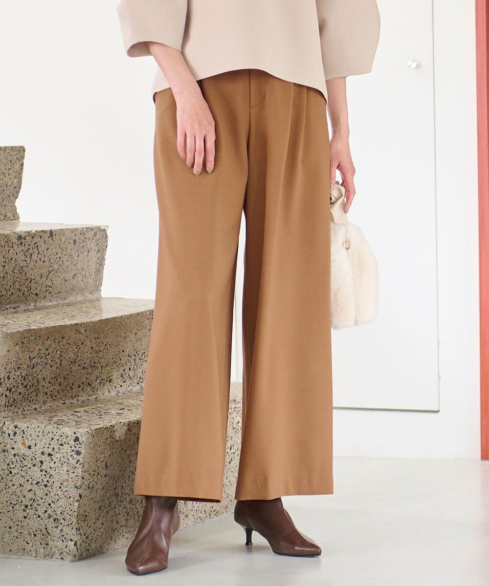 【自由区/JIYU-KU】の【洗える】ビエラストレッチワイド パンツ インテリア・キッズ・メンズ・レディースファッション・服の通販 founy(ファニー) ファッション Fashion レディースファッション Fashion for Women パンツ Pants & Trousers オイル Body Oil ドレープ Drape, Draping Fabric マニッシュ Mannish, Boyish ワイド Wide, Wide Fit 洗える Machine Washable 秋 Autumn A/W・秋冬 Autumn/Winter ブラウン系|ID: prp329100004704731 ipo3291000000033974342