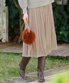 【エニィ スィス/any SiS】の【洗える】ブライトサテンプリーツ スカート ライトモカ|ID: prp329100004704741 ipo3291000000034605907
