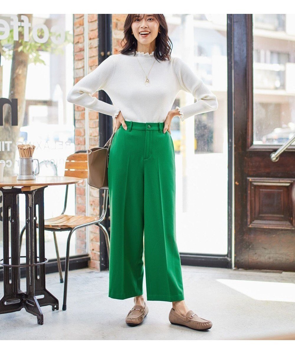 【エニー/ANY】の【ウエストゴム/ストレッチ/洗える/裏起毛】シークレットウォーム ワイド インテリア・キッズ・メンズ・レディースファッション・服の通販 founy(ファニー) 　ファッション　Fashion　レディースファッション　Fashion for Women　パンツ　Pants & Trousers　洗える　Machine Washable　ストレッチ　Stretch, Stretchy Fabric　センター　Center, Center Line　ピーチ　Peach, Soft Touch　ポケット　Pocket, Pocket Detail　ミックス　Mix, Mixed Style　楽ちん　Easy Fit, Comfortable　ワイド　Wide, Wide Fit　A/W・秋冬　Autumn/Winter　【WEB限定】ライトグリーン|ID: prp329100004704743 ipo3291000000034365895