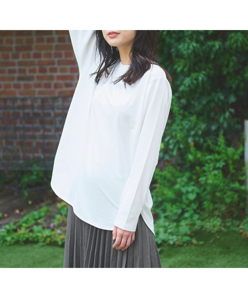 【エニー/ANY】のロングスリーブ テールTシャツ インテリア・キッズ・メンズ・レディースファッション・服の通販 founy(ファニー) ファッション Fashion レディースファッション Fashion for Women トップス・カットソー Cut & Sew Tops シャツ・ブラウス・オフィスカジュアル Elegant Blouses & Button-Ups ロングTシャツ・Tシャツ Longline T-Shirts & Tees カットソー・ベーシックTシャツ Cut-and-Sewn Tops / Stretch Tees & Basics おすすめ Recommended / Our Picks カットソー Cut and Sewn Top シンプル Simple, Minimal スリット Slit, Slit Detail スリーブ Sleeve, Long Sleeve / Short Sleeve パーカー Hoodie, Parka ボーダー Border, Stripe ラウンド Round, Round Neck ロング Long, Long-Length 無地 Plain, Solid Color A/W・秋冬 Autumn/Winter オフ|ID: prp329100004704745 ipo3291000000034826519
