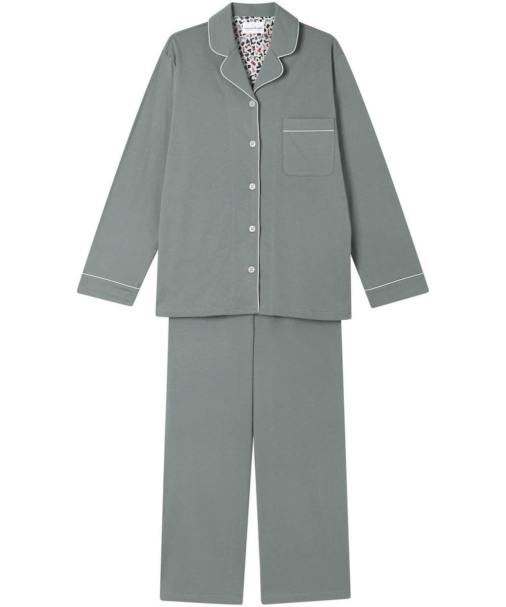 【ウンナナクール/une nana cool】の【綿100%】なめらかハイゲージ天竺パジャマ MADE WITH LIBERTY FABRIC インテリア・キッズ・メンズ・レディースファッション・服の通販 founy(ファニー) ファッション Fashion レディースファッション Fashion for Women なめらか Smooth, Silky Texture 長袖 Long Sleeve, Full Sleeve パイピング Piping, Trim Design パジャマ Pajamas, Sleepwear プリント Print, Printed Pattern ボトム Bottoms, Lower Wear ポケット Pocket, Pocket Detail リラックス Relax, Relaxed Fit おすすめ Recommended / Our Picks グレイッシュブルー|ID: prp329100004704758 ipo3291000000033974487