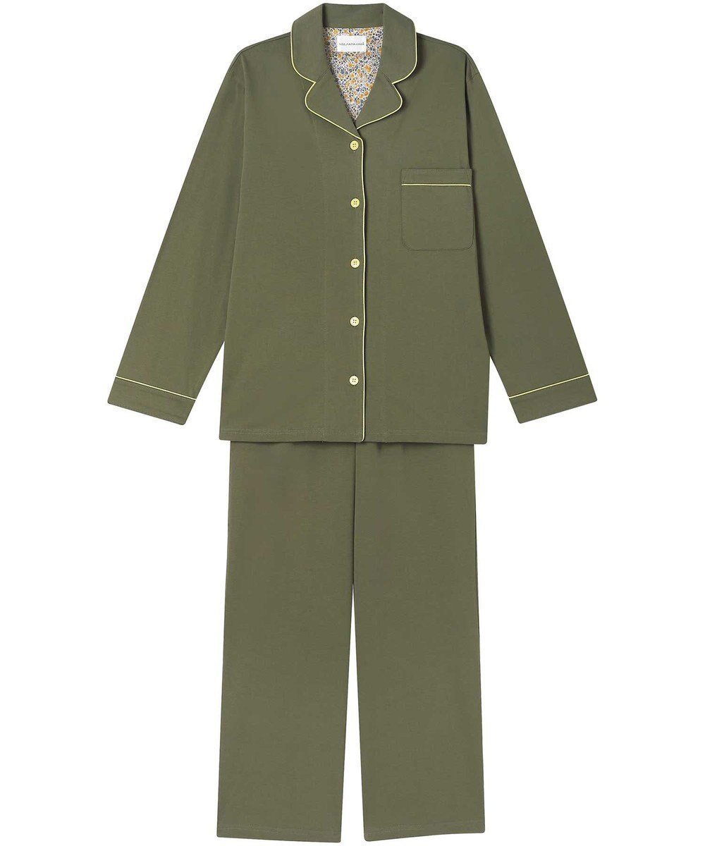 【ウンナナクール/une nana cool】の【綿100%】なめらかハイゲージ天竺パジャマ MADE WITH LIBERTY FABRIC インテリア・キッズ・メンズ・レディースファッション・服の通販 founy(ファニー) ファッション Fashion レディースファッション Fashion for Women なめらか Smooth, Silky Texture 長袖 Long Sleeve, Full Sleeve パイピング Piping, Trim Design パジャマ Pajamas, Sleepwear プリント Print, Printed Pattern ボトム Bottoms, Lower Wear ポケット Pocket, Pocket Detail リラックス Relax, Relaxed Fit おすすめ Recommended / Our Picks オリーブ|ID: prp329100004704758 ipo3291000000033974495