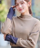 【ティアクラッセ/Tiaclasse】の配色スリーブリブニットトップス ベージュ|ID: prp329100004704760 ipo3291000000034605527