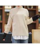 【ティアクラッセ/Tiaclasse】の配色スリーブリブニットトップス エクリュ|ID: prp329100004704760 ipo3291000000034605528