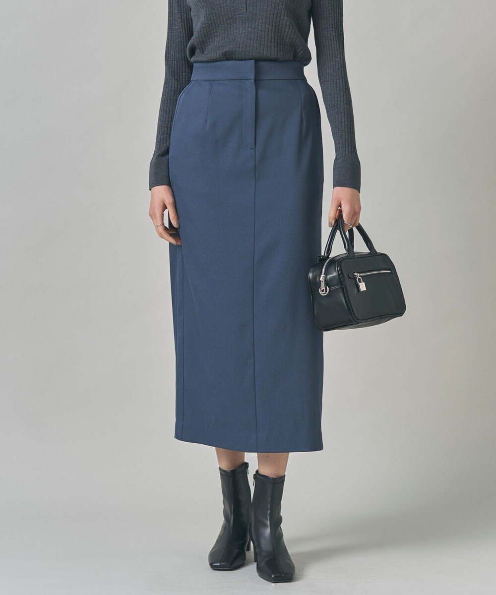 【アイシービー/iCB】の【CLASSY.掲載・裏起毛】 ウォームサテン Iラインスカート インテリア・キッズ・メンズ・レディースファッション・服の通販 founy(ファニー) 　雑誌掲載アイテム　Magazine Picks & Fashion Features　ファッション雑誌　Fashion Magazines　クラッシィ　CLASSY.　ファッション　Fashion　レディースファッション　Fashion for Women　スカート　Skirts　ウォーム　Warm Fabric　カーディガン　Cardigan, Knitwear　サテン　Satin, Glossy Fabric　シンプル　Simple, Minimal　ストレッチ　Stretch, Stretchy Fabric　ストレート　Straight, Straight Cut　スマート　Smart, Elegant　セットアップ　Set-Up, Coordinated Outfit　雑誌　Magazine, Fashion Magazine　2月号　February Issue, Feb. Edition　ワイド　Wide, Wide Fit　A/W・秋冬　Autumn/Winter　おすすめ　Recommended / Our Picks　2025年　2025　2025-2026秋冬・A/W　Autumn/Winter 2025–26 AW25–26　ブルーグレー系|ID: prp329100004704767 ipo3291000000035635451