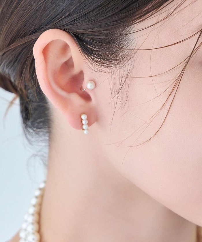 【フィービィー/phoebe】の【金属アレルギー対応】2setラインパールイヤーカフ ゴールド/ニッケルフリー インテリア・キッズ・メンズ・レディースファッション・服の通販 founy(ファニー) https://founy.com/ ファッション Fashion レディースファッション Fashion for Women ジュエリー Jewelry ファッションリング Fashion Rings イヤリング・フープ・ドロップタイプ Hoop, Drop & Clip Earrings 新作・新入荷 New Arrivals / New In アクセサリー Fashion Accessories アシンメトリー Asymmetrical Style イヤリング Earrings シンプル Simple, Minimal パール Pearl, Pearl Accent エレガント 上品 Elegant |ID: prp329100004704782 ipo3291000000033974645