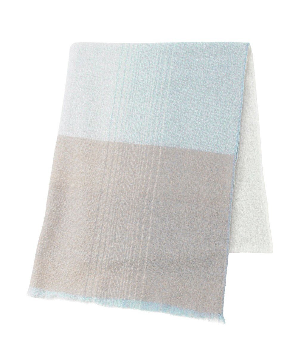 【ムーンバット/MOONBAT】のFURLA(フルラ)カシミヤ100% オンブレー チェック ストール 手洗いOK インテリア・キッズ・メンズ・レディースファッション・服の通販 founy(ファニー) 　ファッション　Fashion　レディースファッション　Fashion for Women　イタリア　Italy　エレガント 上品　Elegant　グラデーション　Gradient, Ombre　ショール　Shawl, Wrap　ストール　Stole, Wrap　チェック　Check, Plaid, Tartan　パターン　Pattern, Design Print　ロング　Long, Long-Length　A/W・秋冬　Autumn/Winter　ペールスカイ|ID: prp329100004704795 ipo3291000000035805757