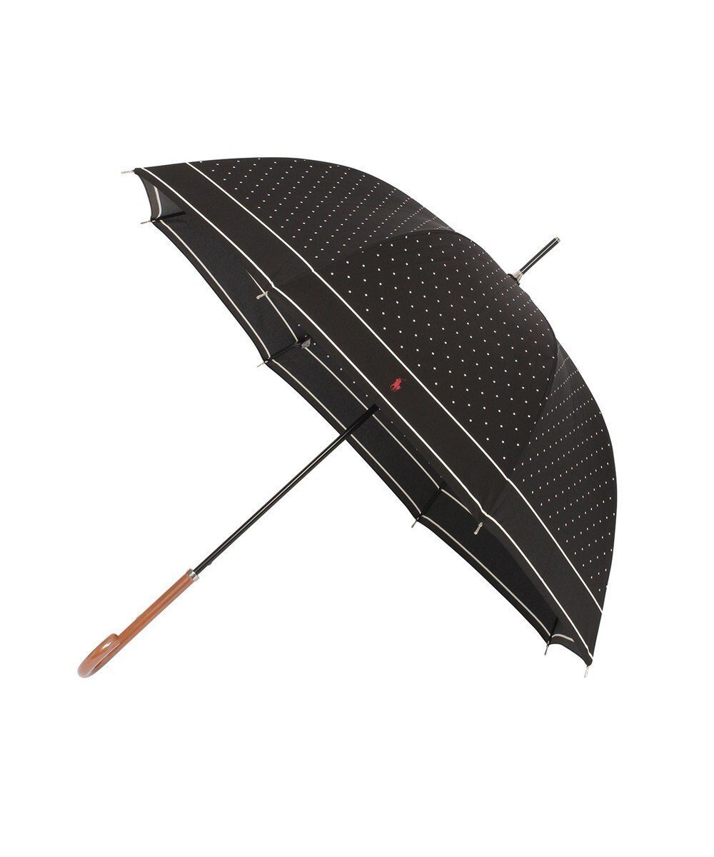 【ムーンバット/MOONBAT】のPOLO RALPH LAUREN(ポロ ラルフローレン)ドット ポロポニー 雨傘 長傘 ジャンプ傘 インテリア・キッズ・メンズ・レディースファッション・服の通販 founy(ファニー) ファッション Fashion レディースファッション Fashion for Women レイングッズ・傘・晴雨兼用傘 Umbrellas & Rain Gear アイビー Ivy Pattern ウッド Wooden Design エレガント 上品 Elegant ドット Polka Dot, Dot Pattern ニューヨーク New York, NYC Style 傘 Umbrella, Parasol ブラック|ID: prp329100004704807 ipo3291000000033974723
