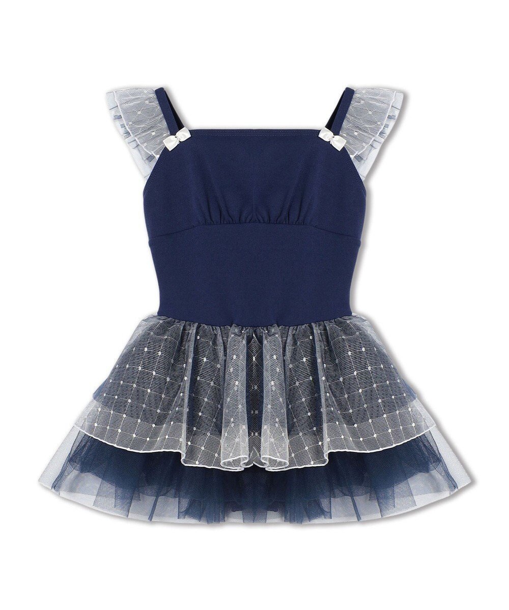 【チャコット/Chacott / KIDS】のスカート付レオタード インテリア・キッズ・メンズ・レディースファッション・服の通販 founy(ファニー) ファッション Fashion キッズファッション Fashion for Kids ストレッチ Stretch, Stretchy Fabric チェック Check, Plaid, Tartan フリル Frill, Ruffle リボン Ribbon, Bow レース Lace, Lace Fabric エレガント 上品 Elegant 人気 Popular, Best Seller ネイビー|ID: prp329100004705753 ipo3291000000034281768