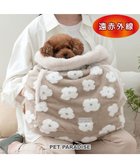 【ペットパラダイス/PET PARADISE / GOODS】のペットパラダイス 遠赤外線 ボア 犬たんぽ 《お花柄》M ベージュ|ID: prp329100004705758 ipo3291000000033985090
