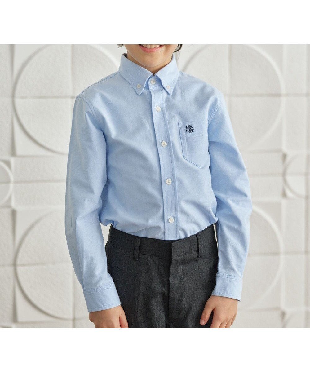 【ジェイ プレス/J.PRESS / KIDS】の【110-130cm】ドレスオックス シャツ インテリア・キッズ・メンズ・レディースファッション・服の通販 founy(ファニー) 　ファッション　Fashion　キッズファッション　Fashion for Kids　トップス・カットソー　Cut & Sew Tops　ワンピース　Dresses　インナー　Innerwear　スマホ　Smartphone, Mobile Device　スーツ　Suit, Formalwear　トレンド　Trend, Trending Now　ドレス　Dress, One-Piece　定番　Standard, Basic Item　人気　Popular, Best Seller　長袖　Long Sleeve, Full Sleeve　ポケット　Pocket, Pocket Detail　A/W・秋冬　Autumn/Winter　S/S・春夏　SS, Spring/Summer, Warm Season　夏　Summer　エレガント 上品　Elegant　入学式　Entrance Ceremony　卒業式　Graduation Ceremony　サックスブルー系|ID: prp329100004705768 ipo3291000000033985118
