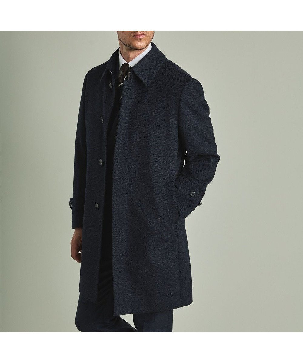 【五大陸/gotairiku / MEN】のアンゴラビーバー ステンカラーコート インテリア・キッズ・メンズ・レディースファッション・服の通販 founy(ファニー) 　ファッション　Fashion　メンズファッション　Fashion for Men　アウター　Men's Coats Outerwear　アンゴラ　Angora Knitwear　シンプル　Simple, Minimal　ジャケット　Jacket, Outerwear　A/W・秋冬　Autumn/Winter　ネイビー系8|ID: prp329100004705769 ipo3291000000033985124