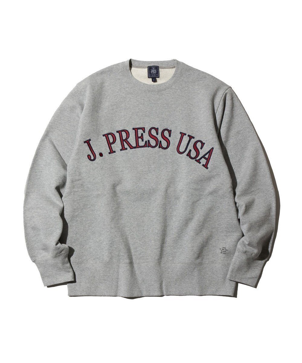 【ジェイ プレス/J.PRESS / MEN】の【J.PRESS ORIGINALS】FABRIC LOGO SWEATSHIRT インテリア・キッズ・メンズ・レディースファッション・服の通販 founy(ファニー) 　ファッション　Fashion　メンズファッション　Fashion for Men　トップス・カットソー　Cut & Sew Tops　パーカー・フーディー / カジュアルコーデ　Hoodies & Parkas　メンズシャツ　Shirts　アメリカン　American Style　スウェット / スエット　Sweatshirt, Sweatwear　スポーツ　Sports, Activewear　スーピマ　Supima, Premium Cotton　パーカー　Hoodie, Parka　ビンテージ　Vintage, Retro Style　フォルム　Silhouette, Form　A/W・秋冬　Autumn/Winter　S/S・春夏　SS, Spring/Summer, Warm Season　夏　Summer　ライトグレー系|ID: prp329100004705773 ipo3291000000033985135