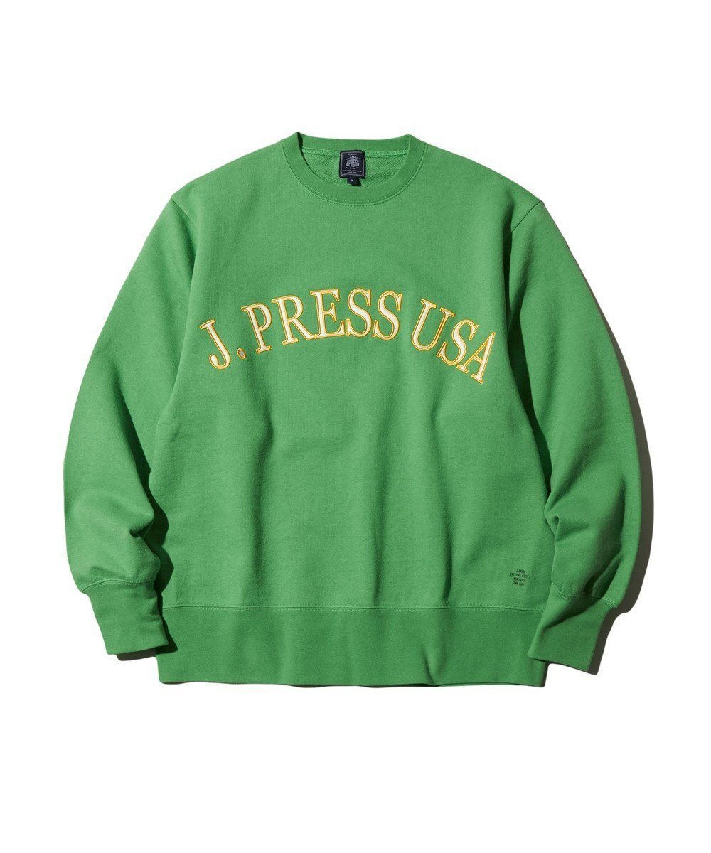 【ジェイ プレス/J.PRESS / MEN】の【J.PRESS ORIGINALS】FABRIC LOGO SWEATSHIRT インテリア・キッズ・メンズ・レディースファッション・服の通販 founy(ファニー) 　ファッション　Fashion　メンズファッション　Fashion for Men　トップス・カットソー　Cut & Sew Tops　パーカー・フーディー / カジュアルコーデ　Hoodies & Parkas　メンズシャツ　Shirts　アメリカン　American Style　スウェット / スエット　Sweatshirt, Sweatwear　スポーツ　Sports, Activewear　スーピマ　Supima, Premium Cotton　パーカー　Hoodie, Parka　ビンテージ　Vintage, Retro Style　フォルム　Silhouette, Form　A/W・秋冬　Autumn/Winter　S/S・春夏　SS, Spring/Summer, Warm Season　夏　Summer　グリーン系|ID: prp329100004705773 ipo3291000000033985136