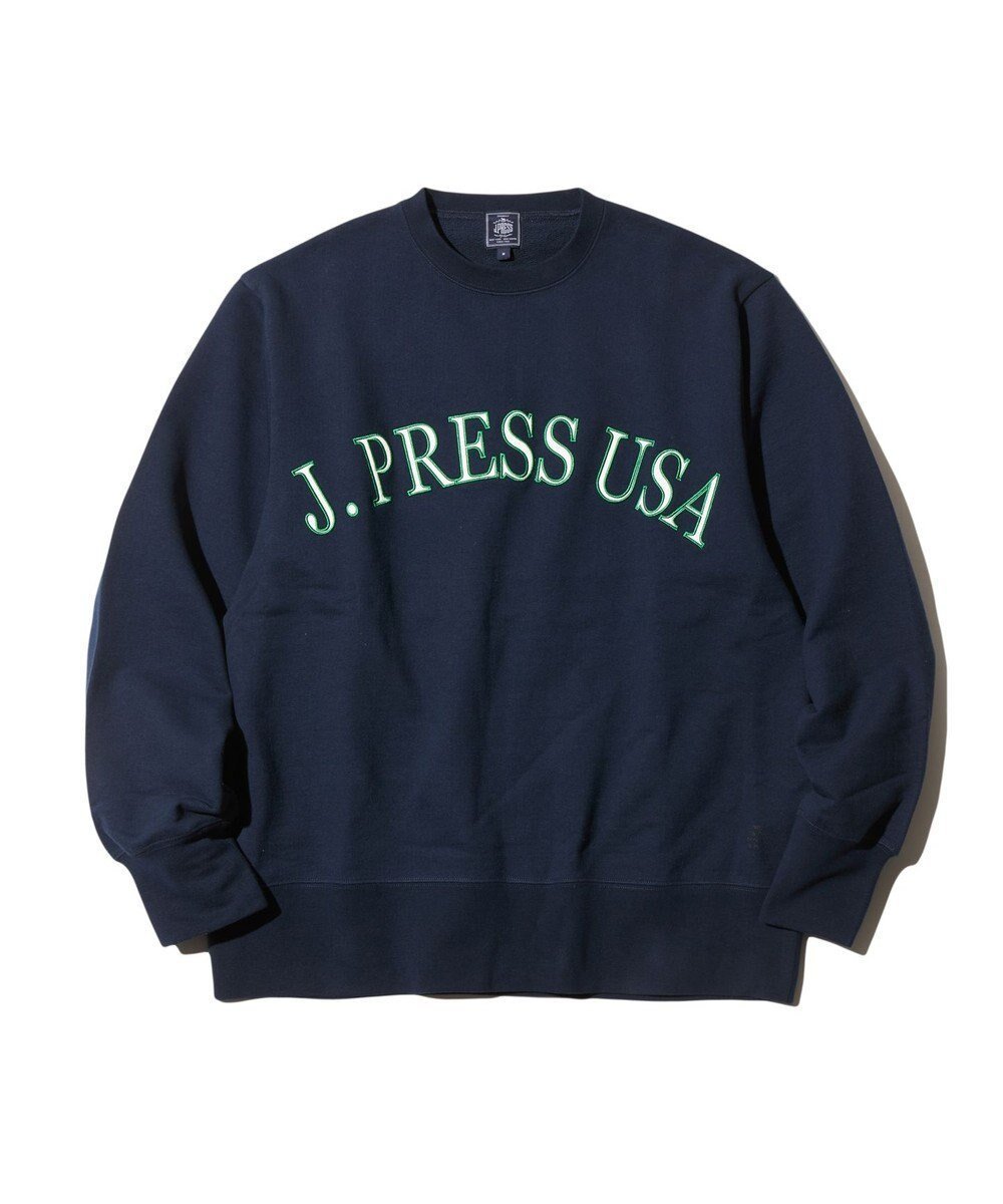 【ジェイ プレス/J.PRESS / MEN】の【J.PRESS ORIGINALS】FABRIC LOGO SWEATSHIRT インテリア・キッズ・メンズ・レディースファッション・服の通販 founy(ファニー) 　ファッション　Fashion　メンズファッション　Fashion for Men　トップス・カットソー　Cut & Sew Tops　パーカー・フーディー / カジュアルコーデ　Hoodies & Parkas　メンズシャツ　Shirts　アメリカン　American Style　スウェット / スエット　Sweatshirt, Sweatwear　スポーツ　Sports, Activewear　スーピマ　Supima, Premium Cotton　パーカー　Hoodie, Parka　ビンテージ　Vintage, Retro Style　フォルム　Silhouette, Form　A/W・秋冬　Autumn/Winter　S/S・春夏　SS, Spring/Summer, Warm Season　夏　Summer　ネイビー系|ID: prp329100004705773 ipo3291000000033985137
