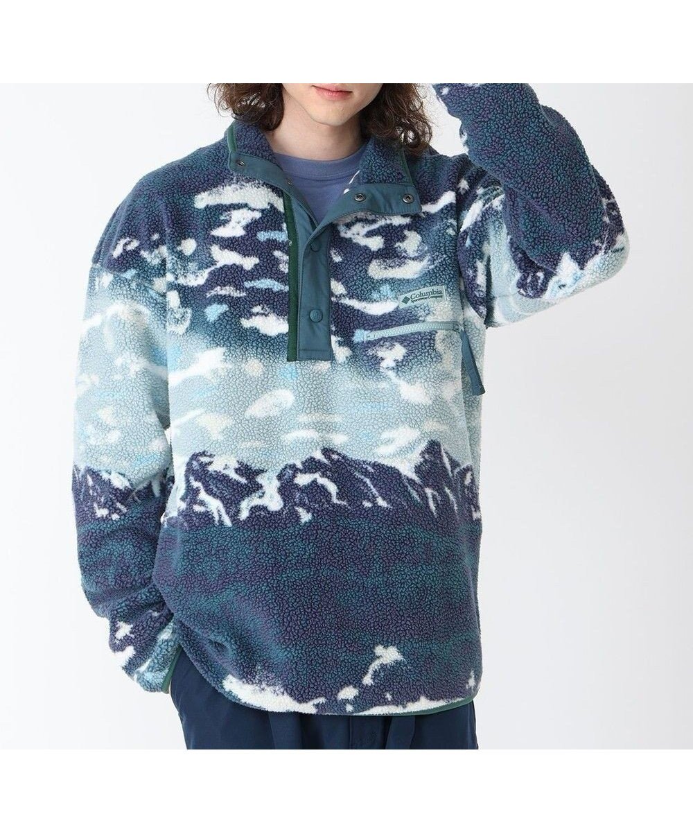 【コロンビア/Columbia / MEN】のColumbia/ ヘルヴェティアII プリントハーフスナップフリース /コロンビア インテリア・キッズ・メンズ・レディースファッション・服の通販 founy(ファニー) 　ファッション　Fashion　メンズファッション　Fashion for Men　トップス・カットソー　Cut & Sew Tops　アウトドア　Outdoor Clothing　フィット　Fit, Slim Fit　プリント　Print, Printed Pattern　ポケット　Pocket, Pocket Detail　A/W・秋冬　Autumn/Winter　S/S・春夏　SS, Spring/Summer, Warm Season　新作・新入荷　New Arrivals / New In　おすすめ　Recommended / Our Picks　夏　Summer　Crushed Blue Sisters|ID: prp329100004705779 ipo3291000000033985158