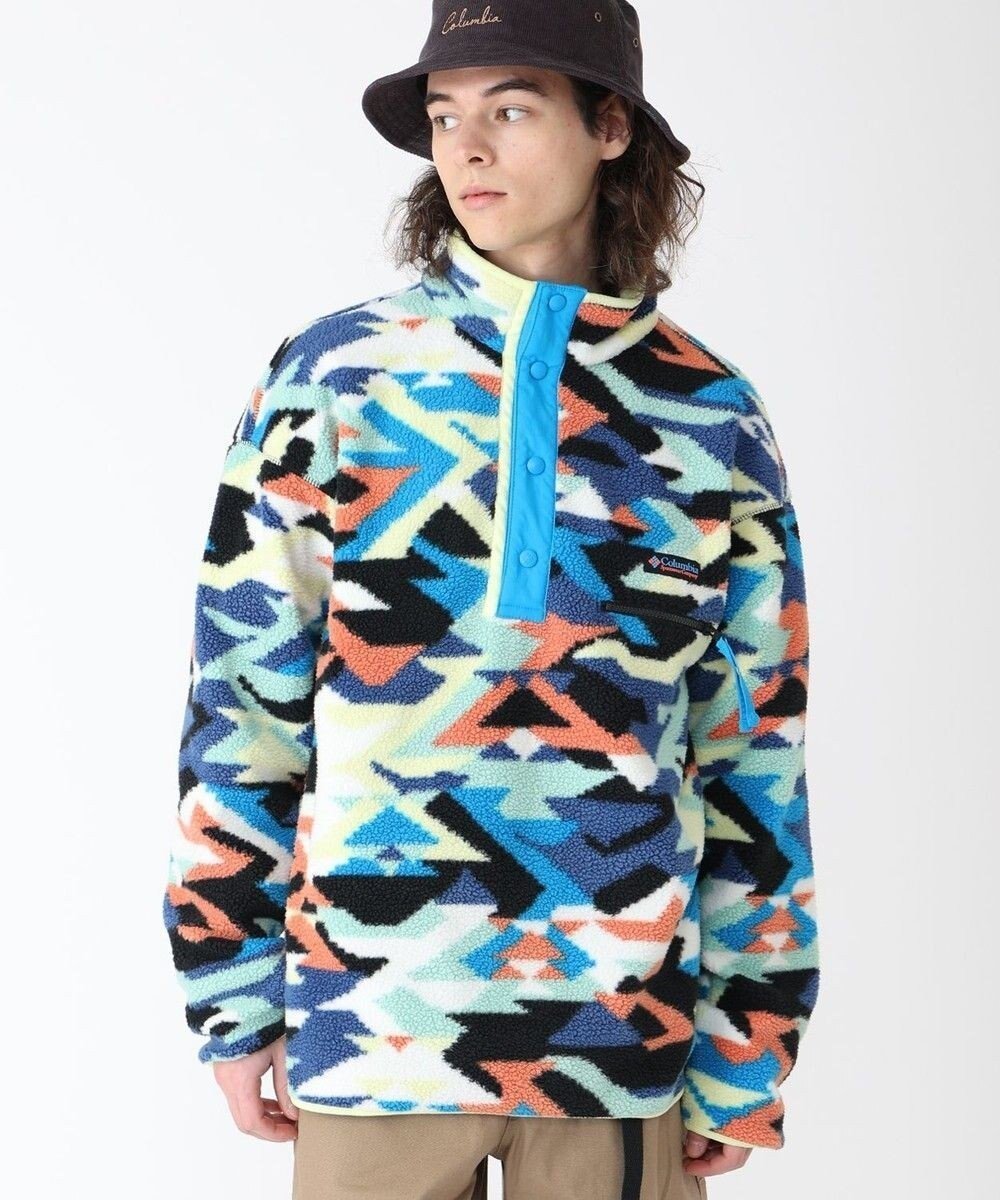 【コロンビア/Columbia / MEN】のColumbia/ ヘルヴェティアII プリントハーフスナップフリース /コロンビア インテリア・キッズ・メンズ・レディースファッション・服の通販 founy(ファニー) 　ファッション　Fashion　メンズファッション　Fashion for Men　トップス・カットソー　Cut & Sew Tops　アウトドア　Outdoor Clothing　フィット　Fit, Slim Fit　プリント　Print, Printed Pattern　ポケット　Pocket, Pocket Detail　A/W・秋冬　Autumn/Winter　S/S・春夏　SS, Spring/Summer, Warm Season　おすすめ　Recommended / Our Picks　夏　Summer　Compass Blue Reflections|ID: prp329100004705779 ipo3291000000034410279