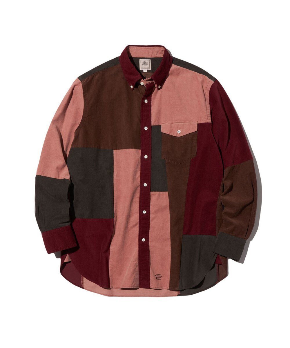 【ジェイ プレス/J.PRESS / MEN】のコーデュロイパッチワークシャツ インテリア・キッズ・メンズ・レディースファッション・服の通販 founy(ファニー) 　ファッション　Fashion　メンズファッション　Fashion for Men　トップス・カットソー　Cut & Sew Tops　メンズシャツ　Shirts　インナー　Innerwear　ドレス　Dress, One-Piece　バランス　Balance, Style Balance　パッチワーク　Patchwork, Mixed Fabric　フィット　Fit, Slim Fit　フラップ　Flap, Flap Pocket　ブルゾン　Blouson, Bomber Jacket　ベーシック　Basic, Essential　ポケット　Pocket, Pocket Detail　メンズ　Men's, Menswear　ランダム　Random, Irregular　A/W・秋冬　Autumn/Winter　おすすめ　Recommended / Our Picks　エレガント 上品　Elegant　ワイン系9|ID: prp329100004705787 ipo3291000000033985187