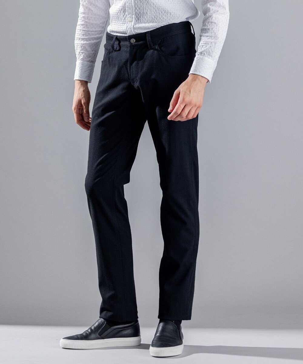 【ジョゼフ オム/JOSEPH HOMME / MEN】のソフトヘリンボンストレッチ / CIGAR 5P インテリア・キッズ・メンズ・レディースファッション・服の通販 founy(ファニー) 　ファッション　Fashion　メンズファッション　Fashion for Men　ボトムス　Bottoms　ストレッチ　Stretch, Stretchy Fabric　ストレート　Straight, Straight Cut　スリム　Slim, Slim Fit　ポケット　Pocket, Pocket Detail　ワーク　Workwear, Utility Style　エレガント 上品　Elegant　冬　Winter / This Winter　A/W・秋冬　Autumn/Winter　ネイビー系|ID: prp329100004705799 ipo3291000000033985243