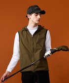 【23区 ゴルフ/23区GOLF / MEN】の【MEN】【撥水・ストレッチ】ライトフード ベスト 軽くて蒸れにくい 急な小雨も怖くない カーキ系|ID: prp329100004705802 ipo3291000000033985254