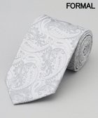 【五大陸/gotairiku / MEN】の【WEAR BLACK】フォーマル用_ペイズリー ネクタイ シルバー系8|ID: prp329100004705813 ipo3291000000034473858