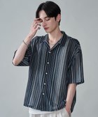 【ウィゴー/WEGO / MEN】のストライプメッシュBIGシャツ(SS) 人気、トレンドファッション・服の通販 founy(ファニー) ファッション Fashion メンズファッション Fashion for Men トップス・カットソー Cut & Sew Tops メンズシャツ Shirts 春 Spring カーゴパンツ Cargo Pants, Utility Pants シンプル Simple, Minimal ストライプ Stripe, Striped Pattern スマホ Smartphone, Mobile Device スラックス Slacks, Dress Pants 透かし Cut-Out, Lacework デニム Denim, Jeans Material ビッグ Big, Oversized 半袖 Short Sleeve, Half Sleeve メッシュ Mesh, Net Fabric ルーズ Loose, Oversized S/S・春夏 SS, Spring/Summer, Warm Season 夏 Summer thumbnail ブラック中濃色|ID: prp329100004705818 ipo3291000000033985315