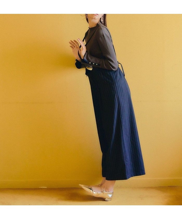 【イェッカ ヴェッカ/YECCA VECCA】のストライプ柄ストラップハイウエストパンツ インテリア・キッズ・メンズ・レディースファッション・服の通販 founy(ファニー) https://founy.com/ ファッション Fashion レディースファッション Fashion for Women パンツ Pants & Trousers おすすめ Recommended / Our Picks ストライプ Stripe, Striped Pattern スマート Smart, Elegant ポケット Pocket, Pocket Detail A/W・秋冬 Autumn/Winter |ID: prp329100004705827 ipo3291000000034231124