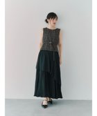 【イェッカ ヴェッカ/YECCA VECCA】のツイード×ラッフルワンピース Black|ID: prp329100004705833 ipo3291000000034070710