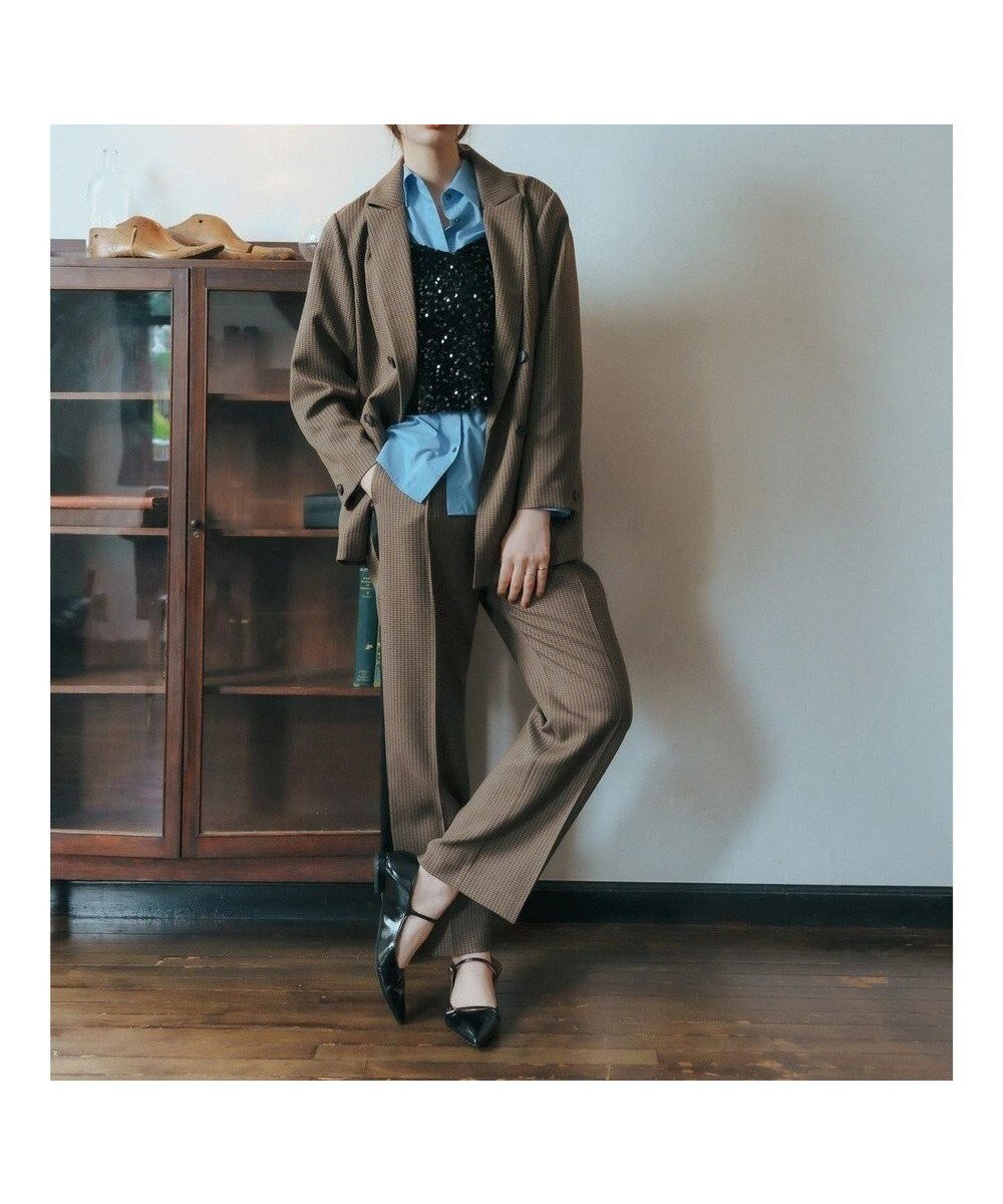 【イェッカ ヴェッカ/YECCA VECCA】のチェック柄サテン切替ラインパンツ インテリア・キッズ・メンズ・レディースファッション・服の通販 founy(ファニー) ファッション Fashion レディースファッション Fashion for Women パンツ Pants & Trousers おすすめ Recommended / Our Picks サテン Satin, Glossy Fabric ジャケット Jacket, Outerwear ストレッチ Stretch, Stretchy Fabric ストレート Straight, Straight Cut スラックス Slacks, Dress Pants セットアップ Set-Up, Coordinated Outfit ダウン Down, Puffer チェック Check, Plaid, Tartan ポケット Pocket, Pocket Detail ワイド Wide, Wide Fit 切替 Switching, Contrast Panel A/W・秋冬 Autumn/Winter Check|ID: prp329100004705836 ipo3291000000033985360