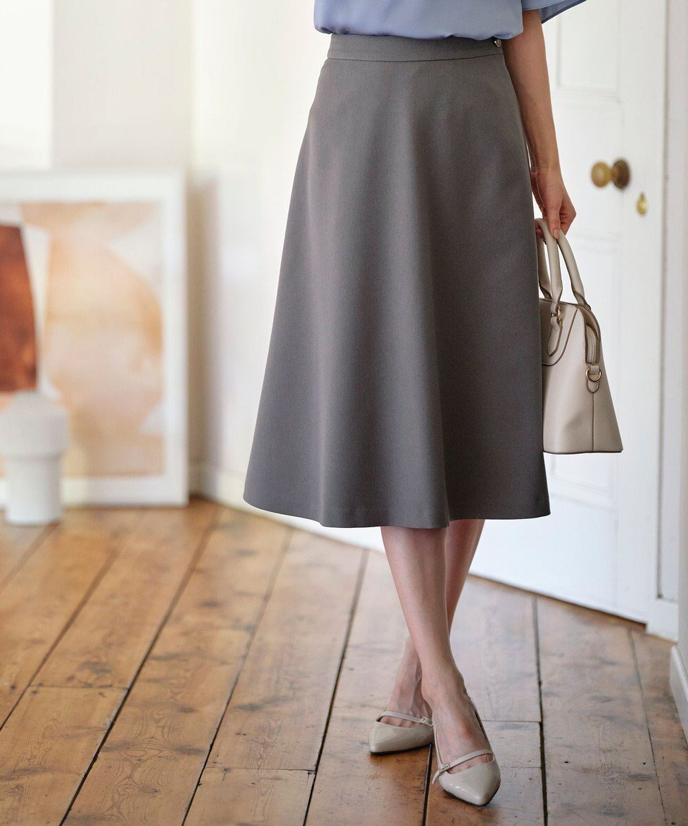 【エニィ スィス/any SiS】の【セットアップ対応】ビューティーツイルストレッチ フレアスカート インテリア・キッズ・メンズ・レディースファッション・服の通販 founy(ファニー) 　ファッション　Fashion　レディースファッション　Fashion for Women　セットアップ　Matching Sets　スカート・ミニ/ミディ/マキシ　Skirts / Mini, Midi & Maxi Skirts　スカート　Skirts　Aライン・フレアスカート　A-Line & Flared Skirts　おすすめ　Recommended / Our Picks　シンプル　Simple, Minimal　ジャケット　Jacket, Outerwear　ストレッチ　Stretch, Stretchy Fabric　セットアップ　Set-Up, Coordinated Outfit　パウダー　Powder, Soft Tone　フレア　Flare, Flared　エレガント 上品　Elegant　A/W・秋冬　Autumn/Winter　ビジネス 仕事 通勤　Business / Work / Commuting　モカグレー|ID: prp329100004705838 ipo3291000000036293554