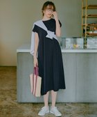 【エニィ スィス/any SiS】の【接触冷感・UVケア】冷感サイドプリーツ ワンピース ネイビー|ID: prp329100004705841 ipo3291000000033985373