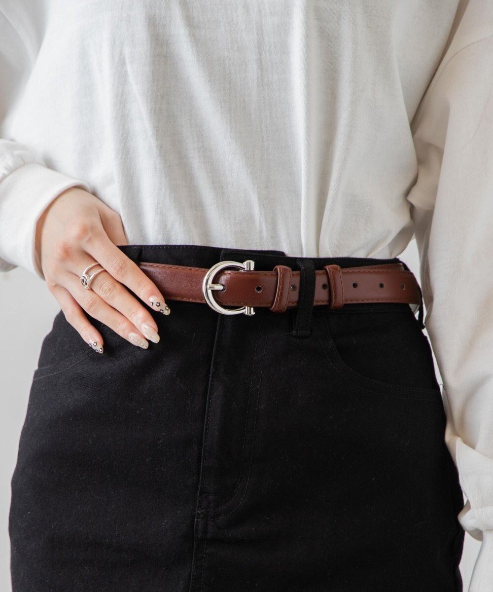 【ウィゴー/WEGO】のリングバックルベルト インテリア・キッズ・メンズ・レディースファッション・服の通販 founy(ファニー) 　ファッション　Fashion　レディースファッション　Fashion for Women　バッグ　Bags　ベルト&ウエストマーク　Belts & Waist Accessories　シンプル　Simple, Minimal　ボトム　Bottoms, Lower Wear　ブラウン|ID: prp329100004705870 ipo3291000000034992181