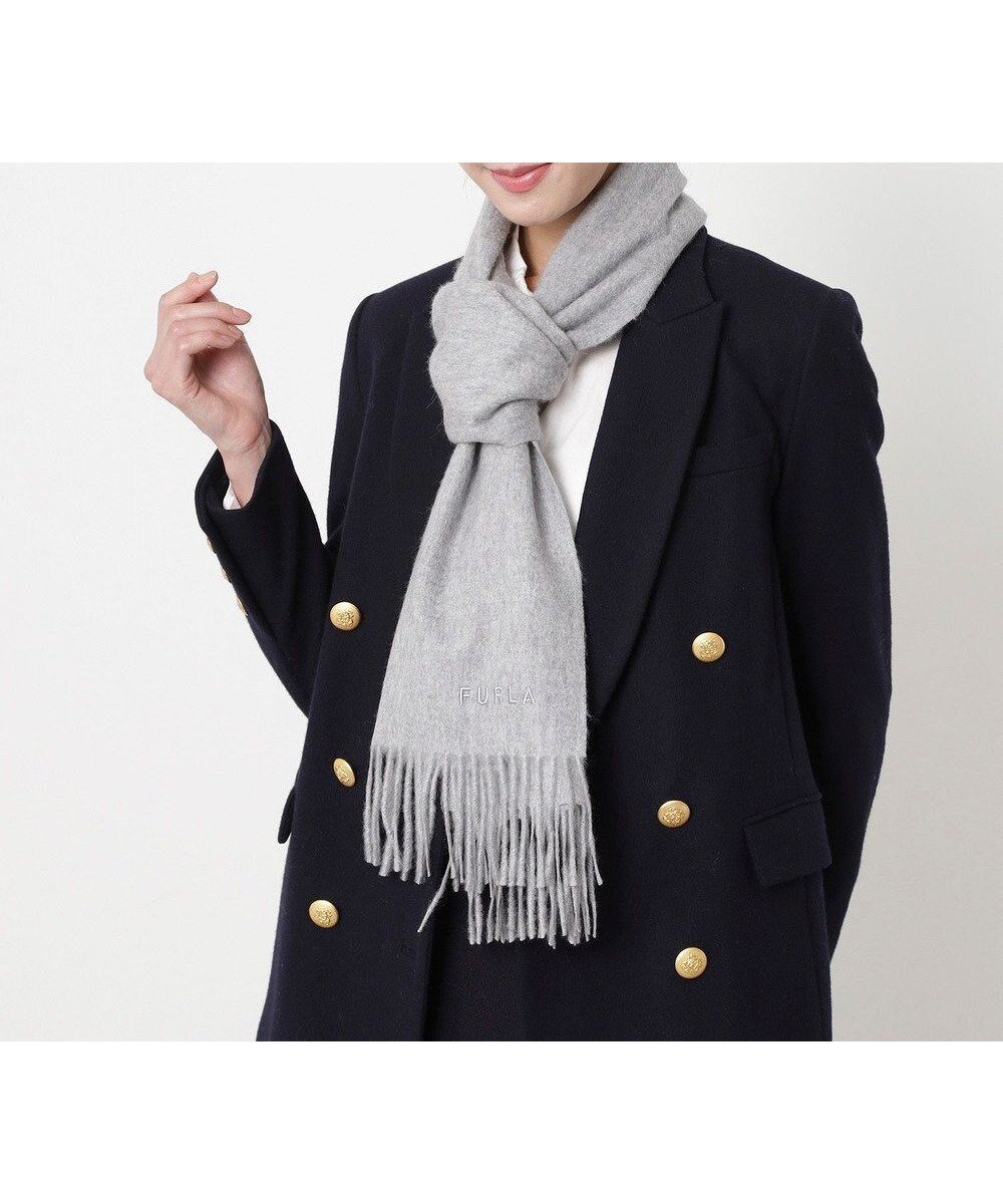 【ムーンバット/MOONBAT】のFURLA(フルラ)カシミヤ100% 無地 マフラー ロゴ刺繍 手洗いOK/幅30cm インテリア・キッズ・メンズ・レディースファッション・服の通販 founy(ファニー) 　ファッション　Fashion　レディースファッション　Fashion for Women　マフラー・スヌード / 冬小物の定番　Scarves & Mufflers　イタリア　Italy　エレガント 上品　Elegant　洗える　Machine Washable　コレクション　Collection, Seasonal Line　スヌード　Snood, Infinity Scarf　定番　Standard, Basic Item　なめらか　Smooth, Silky Texture　パターン　Pattern, Design Print　マフラー　Scarf, Muffler　無地　Plain, Solid Color　A/W・秋冬　Autumn/Winter　グレー|ID: prp329100004705871 ipo3291000000035557023