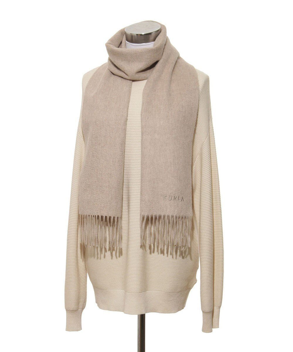 【ムーンバット/MOONBAT】のFURLA(フルラ)カシミヤ100% 無地 マフラー ロゴ刺繍 手洗いOK/幅30cm インテリア・キッズ・メンズ・レディースファッション・服の通販 founy(ファニー) 　ファッション　Fashion　レディースファッション　Fashion for Women　マフラー・スヌード / 冬小物の定番　Scarves & Mufflers　イタリア　Italy　エレガント 上品　Elegant　洗える　Machine Washable　コレクション　Collection, Seasonal Line　スヌード　Snood, Infinity Scarf　定番　Standard, Basic Item　なめらか　Smooth, Silky Texture　パターン　Pattern, Design Print　マフラー　Scarf, Muffler　無地　Plain, Solid Color　A/W・秋冬　Autumn/Winter　ベージュ|ID: prp329100004705871 ipo3291000000035557031