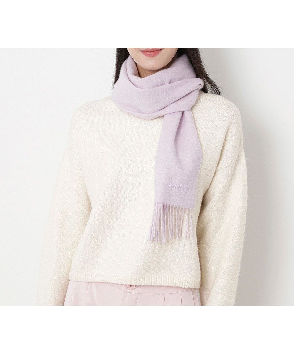 【ムーンバット/MOONBAT】のFURLA(フルラ)カシミヤ100% 無地 マフラー ロゴ刺繍 手洗いOK/幅30cm インテリア・キッズ・メンズ・レディースファッション・服の通販 founy(ファニー) 　ファッション　Fashion　レディースファッション　Fashion for Women　マフラー・スヌード / 冬小物の定番　Scarves & Mufflers　イタリア　Italy　エレガント 上品　Elegant　洗える　Machine Washable　コレクション　Collection, Seasonal Line　スヌード　Snood, Infinity Scarf　定番　Standard, Basic Item　なめらか　Smooth, Silky Texture　パターン　Pattern, Design Print　マフラー　Scarf, Muffler　無地　Plain, Solid Color　A/W・秋冬　Autumn/Winter　ライトパープル|ID: prp329100004705871 ipo3291000000035557035