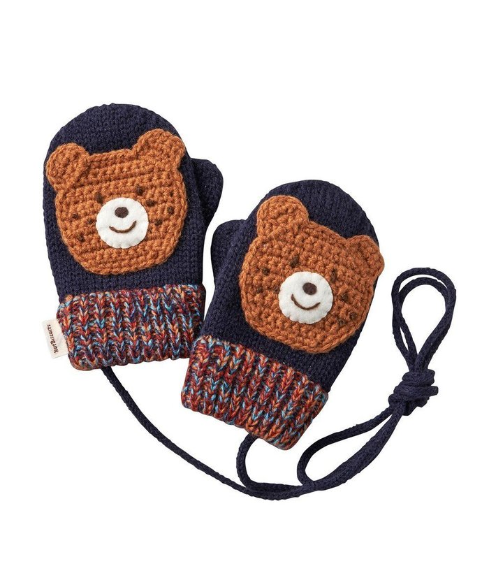 【ミキハウスホットビスケッツ/MIKI HOUSE HOT BISCUITS / KIDS】の【1-5歳】 編みモチーフ付き ミトン(手袋) インテリア・キッズ・メンズ・レディースファッション・服の通販 founy(ファニー) https://founy.com/ ファッション Fashion キッズファッション Fashion for Kids ミックス Mix, Mixed Style モチーフ Motif, Design Theme A/W・秋冬 Autumn/Winter |ID: prp329100004706831 ipo3291000000034409775