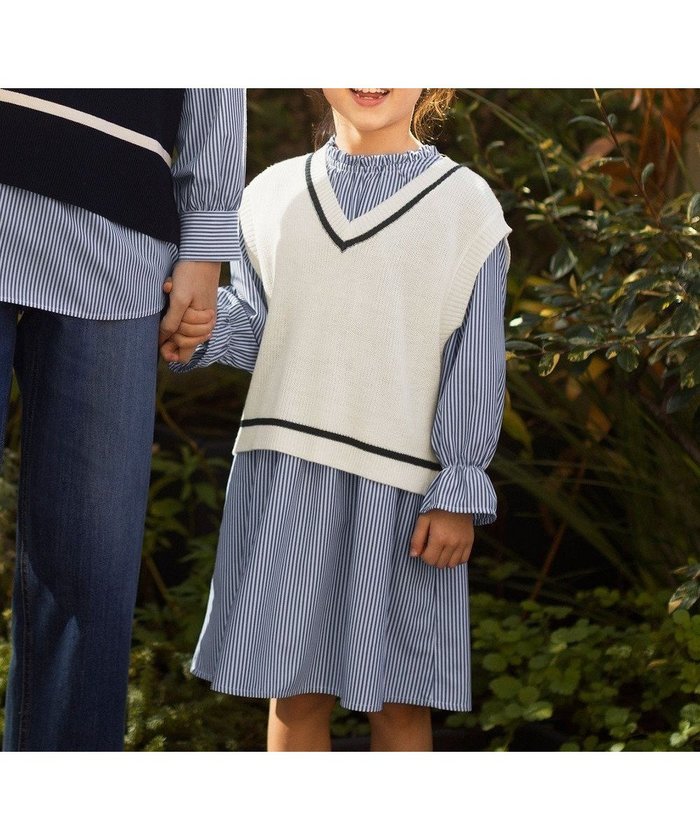 【エニィ/ANY / KIDS】のニットベスト × ワンピース セット インテリア・キッズ・メンズ・レディースファッション・服の通販 founy(ファニー) https://founy.com/ ファッション Fashion キッズファッション Fashion for Kids ワンピース Dresses ベスト Vest, Waistcoat ポケット Pocket, Pocket Detail 夏 Summer 春 Spring S/S・春夏 SS, Spring/Summer, Warm Season |ID: prp329100004706834 ipo3291000000033995314