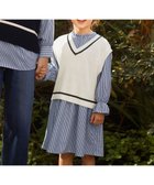 【エニィ/ANY / KIDS】のニットベスト × ワンピース セット オフ×ストライプ|ID: prp329100004706834 ipo3291000000033995315