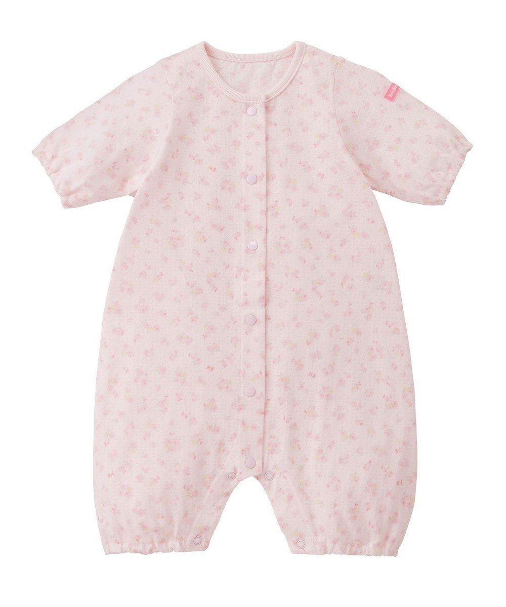 【ミキハウスホットビスケッツ/MIKI HOUSE HOT BISCUITS / KIDS】の【50-60cm】 総柄 プレオール インテリア・キッズ・メンズ・レディースファッション・服の通販 founy(ファニー) 　ファッション　Fashion　キッズファッション　Fashion for Kids　ドレス　Dress, One-Piece　プリント　Print, Printed Pattern　ベビー　Baby, Babywear　夏　Summer　春　Spring　S/S・春夏　SS, Spring/Summer, Warm Season　ピンク|ID: prp329100004706837 ipo3291000000033995325