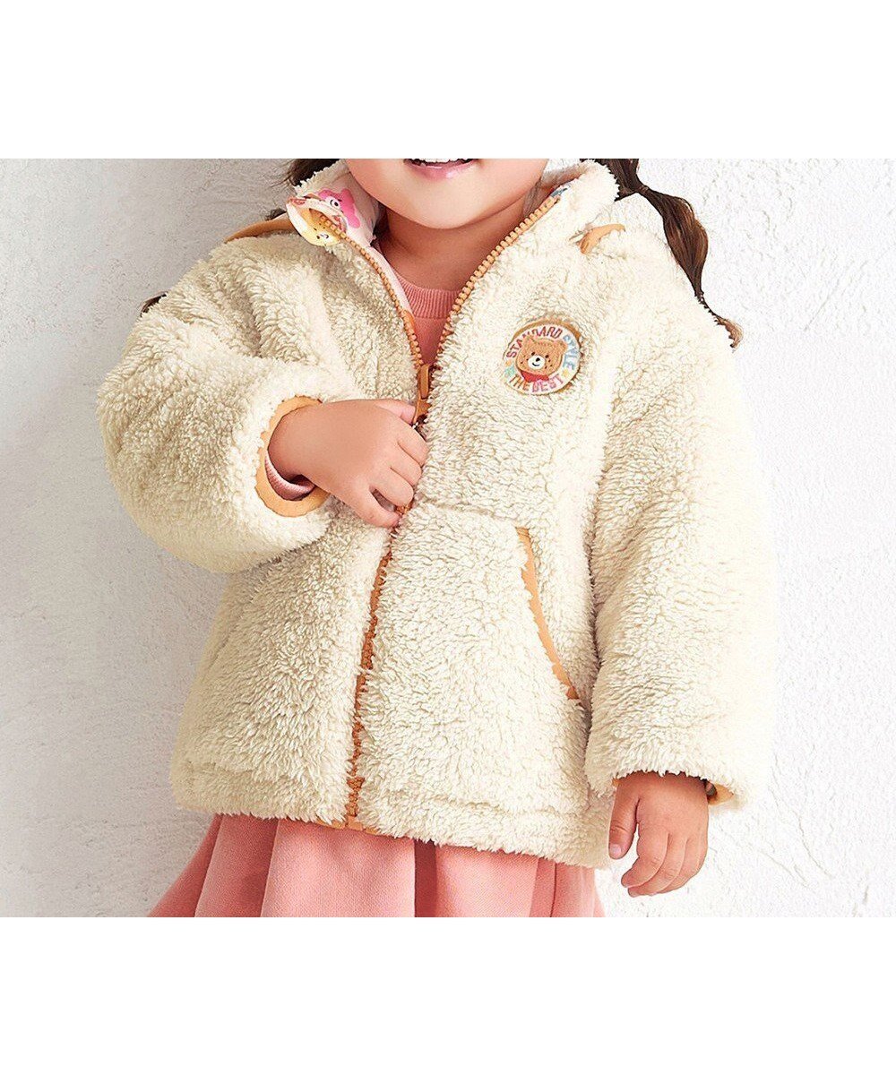 【ミキハウスホットビスケッツ/MIKI HOUSE HOT BISCUITS / KIDS】の【80-120cm】 カラフルビーンズ 裏ボアフリース リバーシブル総柄ジャンパー 人気、トレンドファッション・服の通販 founy(ファニー) 　ファッション　Fashion　キッズファッション　Fashion for Kids　アウター　Coat Outerwear /Kids　カラフル　Colorful Design　ジャケット　Jacket, Outerwear　スーツ　Suit, Formalwear　タフタ　Taffeta, Structured Fabric　ダウン　Down, Puffer　人気　Popular, Best Seller　長袖　Long Sleeve, Full Sleeve　ベスト　Vest, Waistcoat　リバーシブル　Reversible, Two-Sided　A/W・秋冬　Autumn/Winter　おすすめ　Recommended / Our Picks　 other-1|ID: prp329100004706841 ipo3291000000033995336