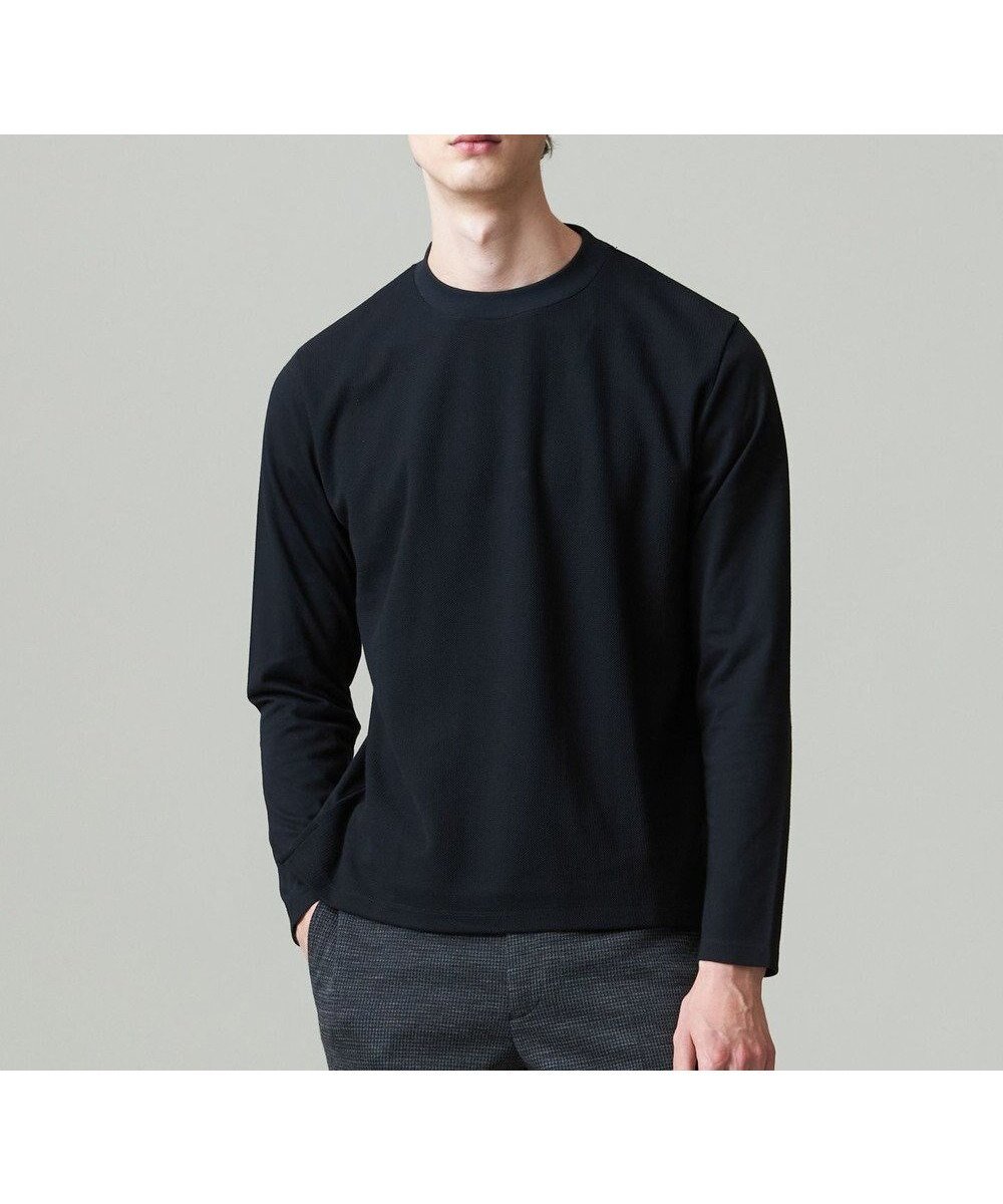 【ジェイ プレス/J.PRESS / MEN】の【ビジネス対応】【J.PRESS PREMIUM JERSEY】無地 ロングスリーブTシャツ インテリア・キッズ・メンズ・レディースファッション・服の通販 founy(ファニー) 　ファッション　Fashion　メンズファッション　Fashion for Men　トップス・カットソー　Cut & Sew Tops　メンズシャツ　Shirts　インナー　Innerwear　カットソー　Cut and Sewn Top　シンプル　Simple, Minimal　ジャケット　Jacket, Outerwear　スリーブ　Sleeve, Long Sleeve / Short Sleeve　ダウン　Down, Puffer　フィット　Fit, Slim Fit　無地　Plain, Solid Color　レギュラー　Regular, Standard Fit　ロング　Long, Long-Length　A/W・秋冬　Autumn/Winter　夏　Summer　ビジネス 仕事 通勤　Business / Work / Commuting　ブラック系|ID: prp329100004706861 ipo3291000000033995409