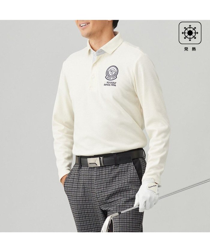 【23区 ゴルフ/23区GOLF / MEN】の【MEN】【吸湿/発熱】グランサーモカノコ インテリア・キッズ・メンズ・レディースファッション・服の通販 founy(ファニー) https://founy.com/ ファッション Fashion メンズファッション Fashion for Men トップス・カットソー Cut & Sew Tops メンズシャツ Shirts ポロシャツ / きれいめカジュアルスタイル Polo Shirts ゴルフ Golf シンプル Simple, Minimal ボトム Bottoms, Lower Wear ポロシャツ Polo Shirt, Collared Tee 定番 Standard, Basic Item A/W・秋冬 Autumn/Winter 長袖 Long Sleeve, Full Sleeve |ID: prp329100004706868 ipo3291000000033995436
