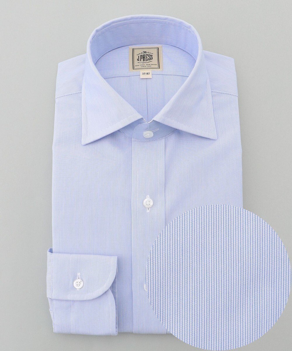 【ジェイ プレス/J.PRESS / MEN】の【Single Needle Tailoring / 形態安定】マイクロストライプ シャツ / ワイドカラー インテリア・キッズ・メンズ・レディースファッション・服の通販 founy(ファニー) 　ファッション　Fashion　メンズファッション　Fashion for Men　トップス・カットソー　Cut & Sew Tops　メンズシャツ　Shirts　ストライプ　Stripe, Striped Pattern　スーピマ　Supima, Premium Cotton　ドレス　Dress, One-Piece　バランス　Balance, Style Balance　フィット　Fit, Slim Fit　ワイド　Wide, Wide Fit　A/W・秋冬　Autumn/Winter　S/S・春夏　SS, Spring/Summer, Warm Season　夏　Summer　エレガント 上品　Elegant　ネイビー系1|ID: prp329100004706872 ipo3291000000033995460
